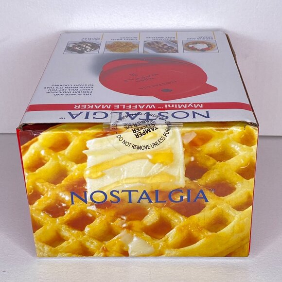 Nostalgia My Mini Personal Electric Waffle Maker 5" - Red - Picture 5 of 5